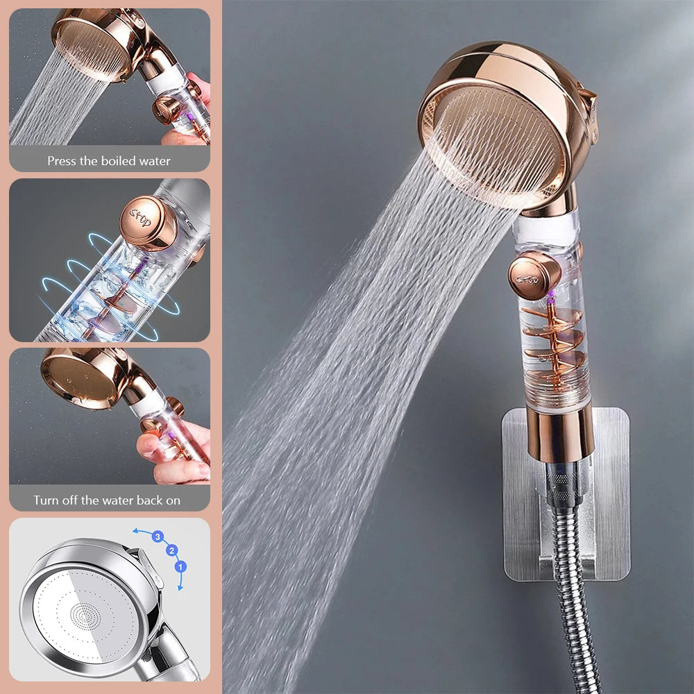 Pommeau de douche Filtrant Turbocompressé 3 Modes