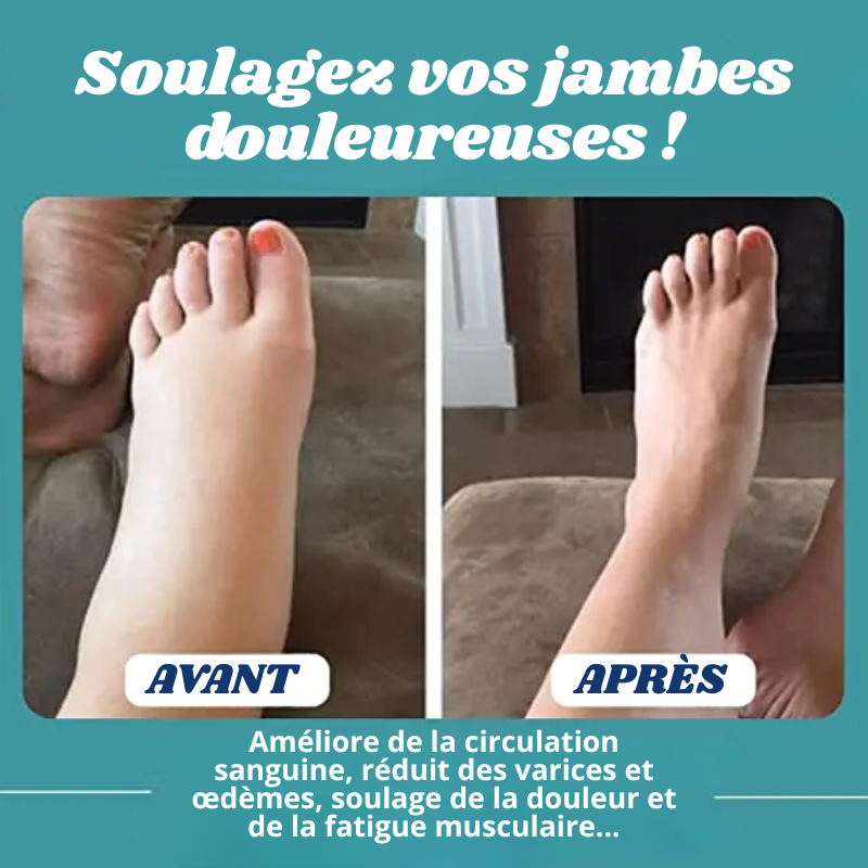 2 paires de Chaussettes de Compression – Circulation Améliorée + 1 paire OFFERTE