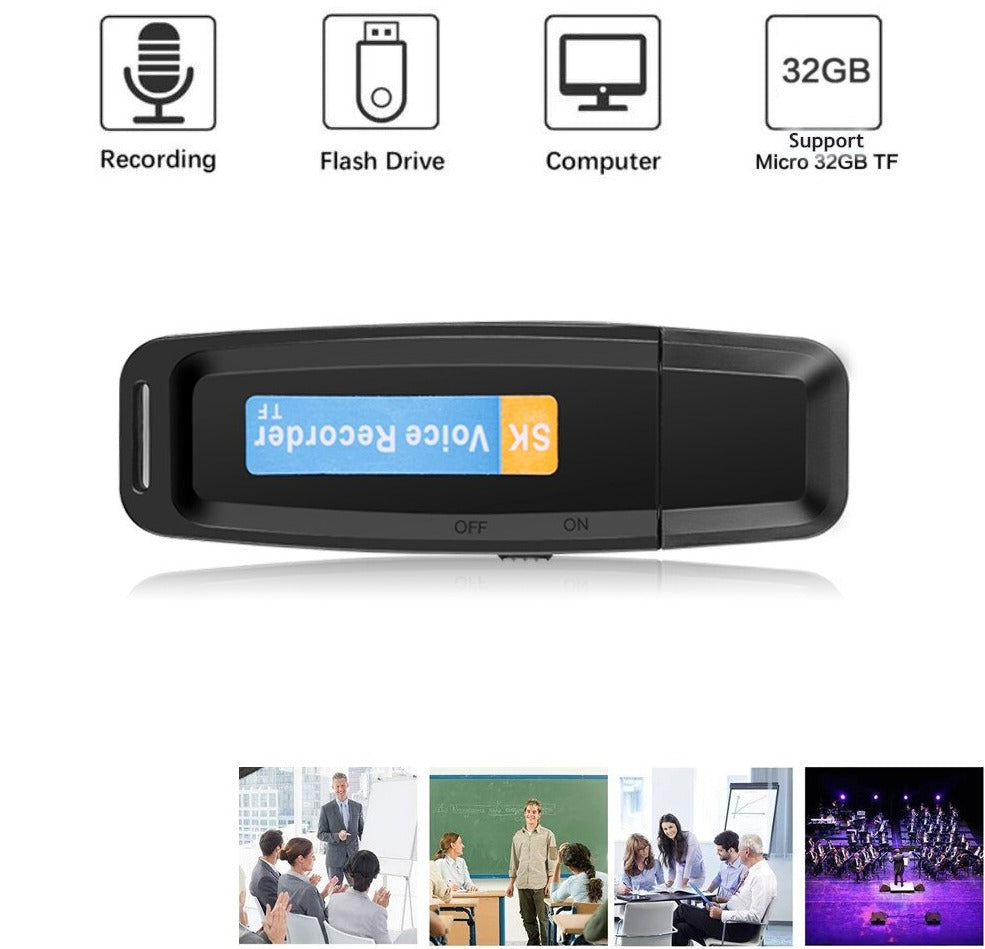 Mini dictaphone discret - Jusqu'à 50h d'enregistrement