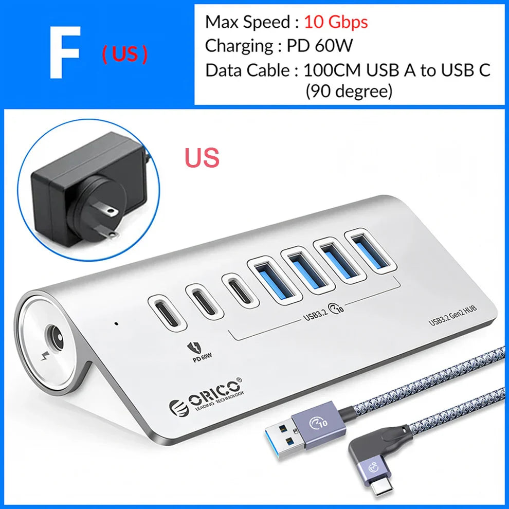 Station Hub USB Multiports 10 Gbps – 4/7 Ports USB, USB-C, SD & TF