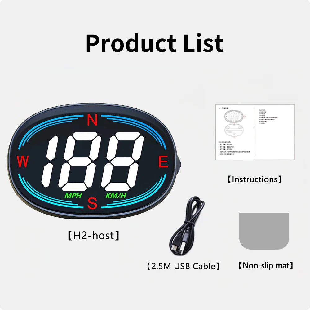 Car Digital Head-Up Display Speedometer