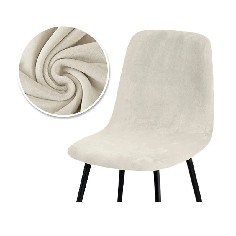 Housse de Chaise en Velours Extensible