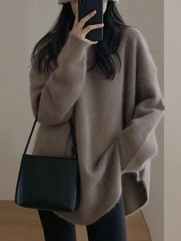 Pull en tricot moelleux à manches longues Style Japonais