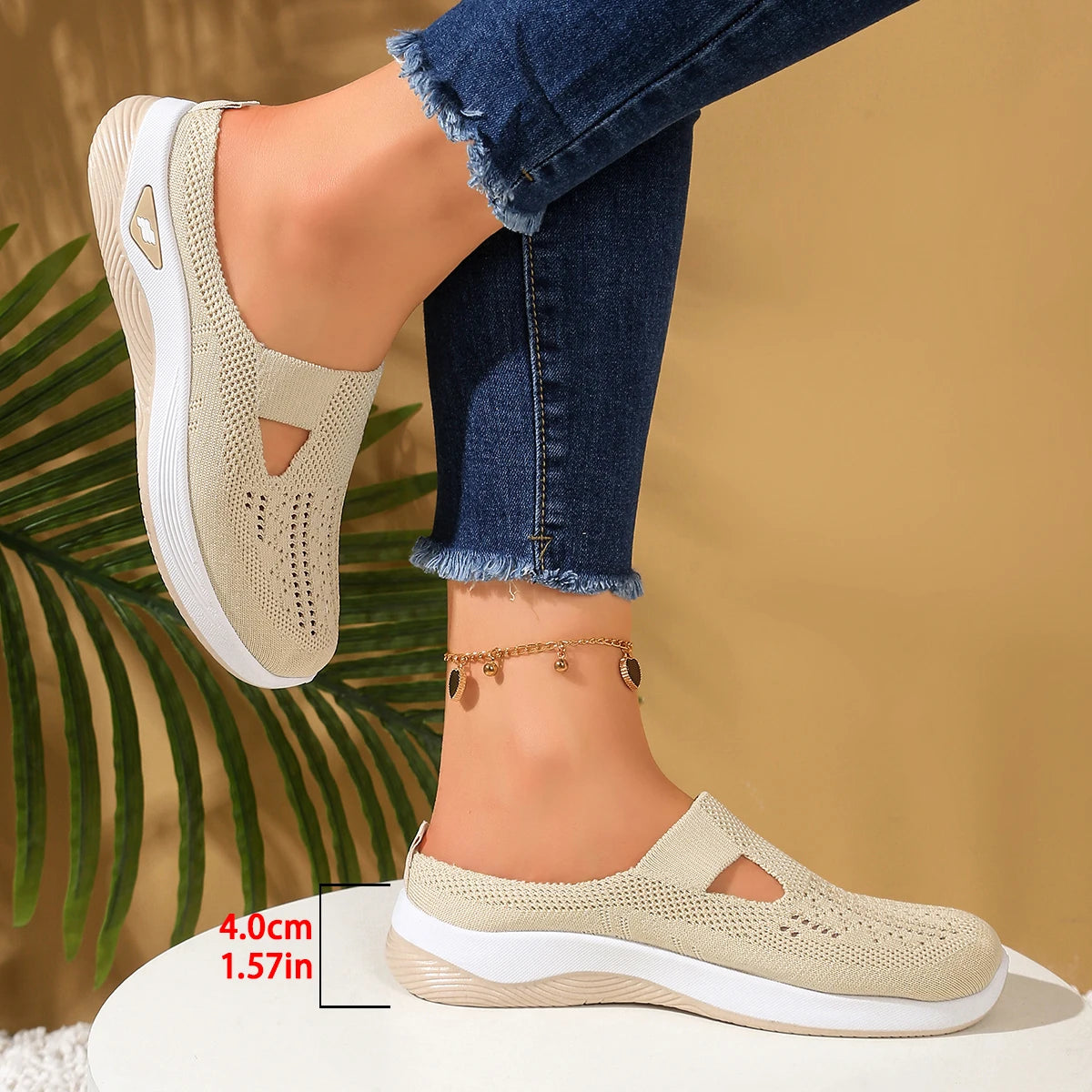 Mules d'été femme confortables et respirantes