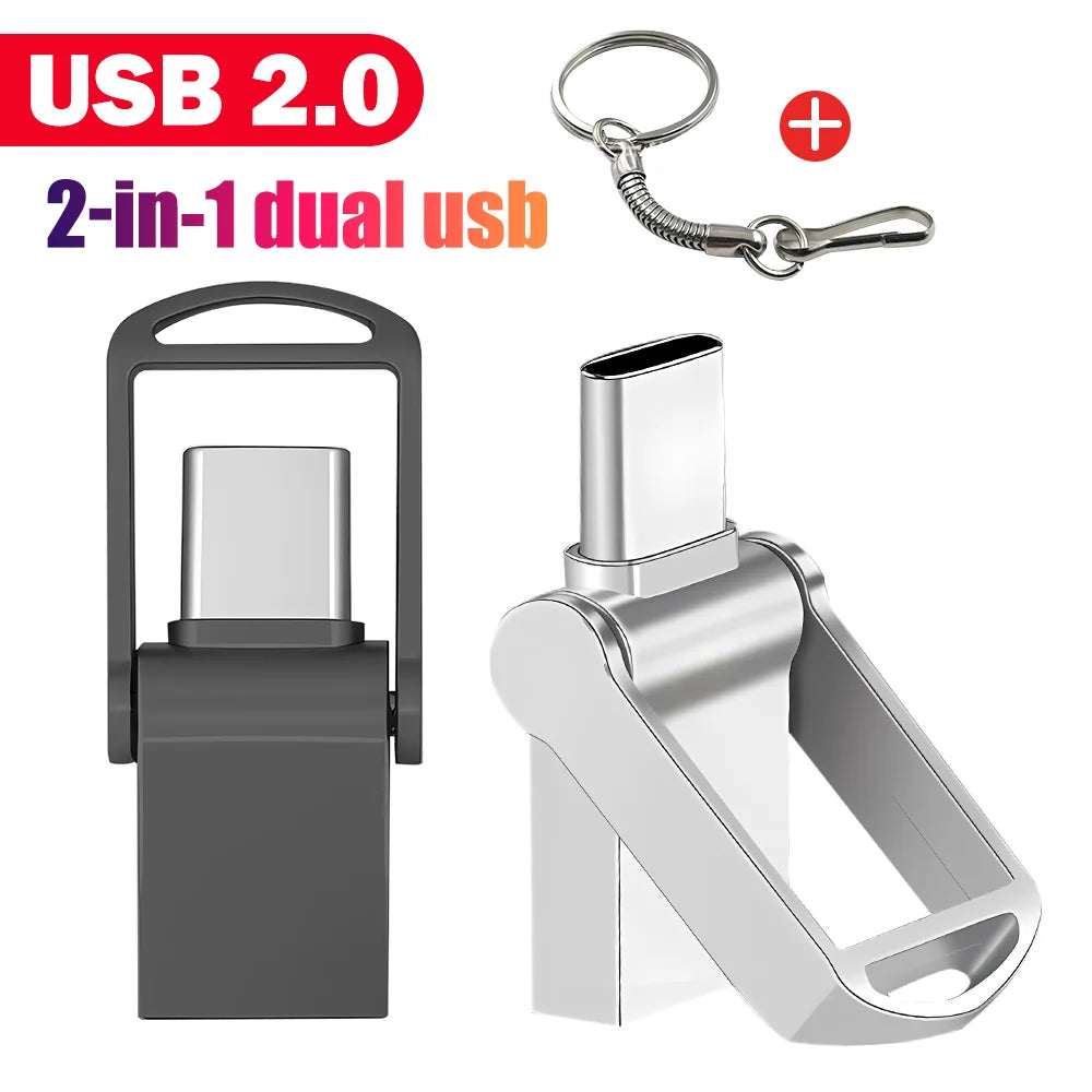 Mini Clé USB Porte-Clef Type-C - Jusqu'à 128GO