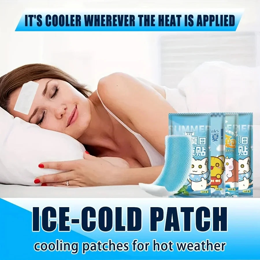 COOLING PATCHS - 50x Patchs rafraîchissants instantané auto-adhésifs