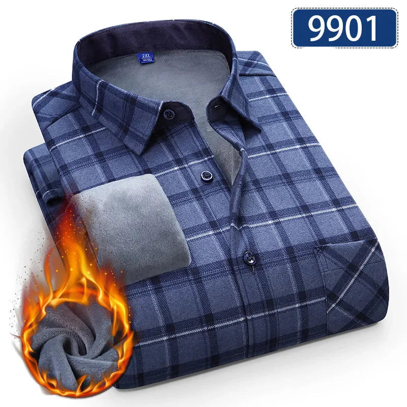 Chemise Hiver Homme Épaissie & Doublée Polaire