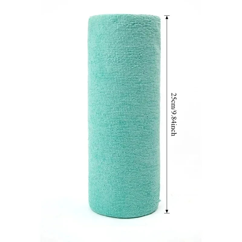 Rouleau de 20 Lingettes Réutilisables en Microfibre – Chiffons de Nettoyage Multiusages