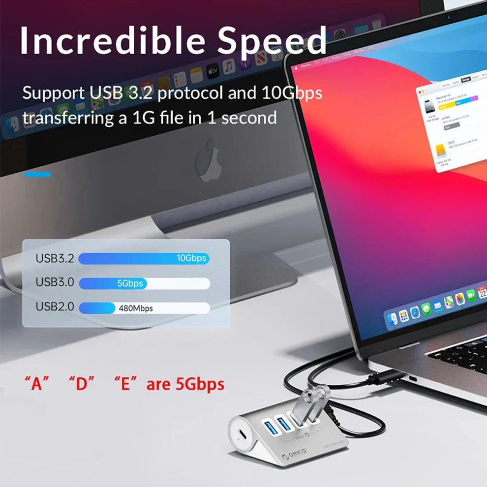 Station Hub USB Multiports 10 Gbps – 4/7 Ports USB, USB-C, SD & TF