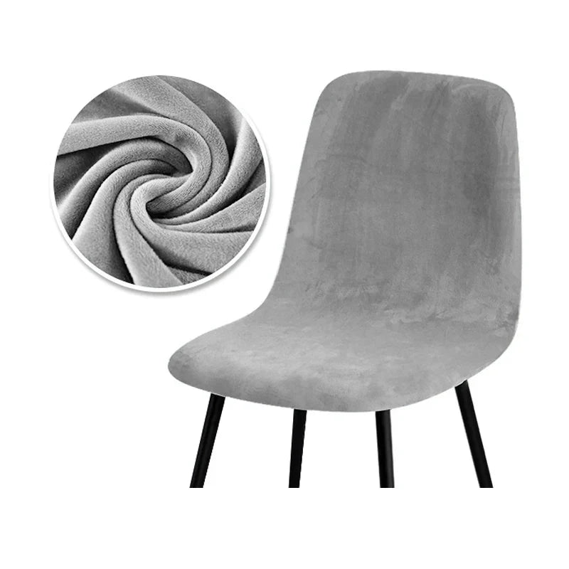Housse de Chaise en Velours Extensible