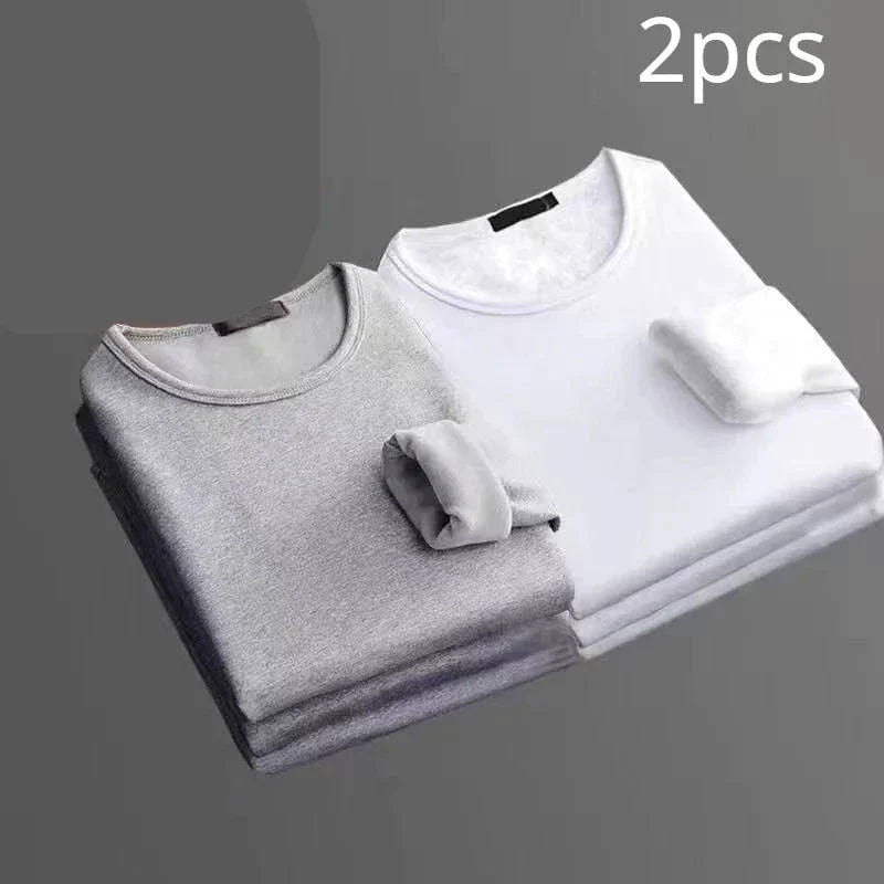 Lot de 2 T-shirts thermiques manches longues Doublure polaire - Homme