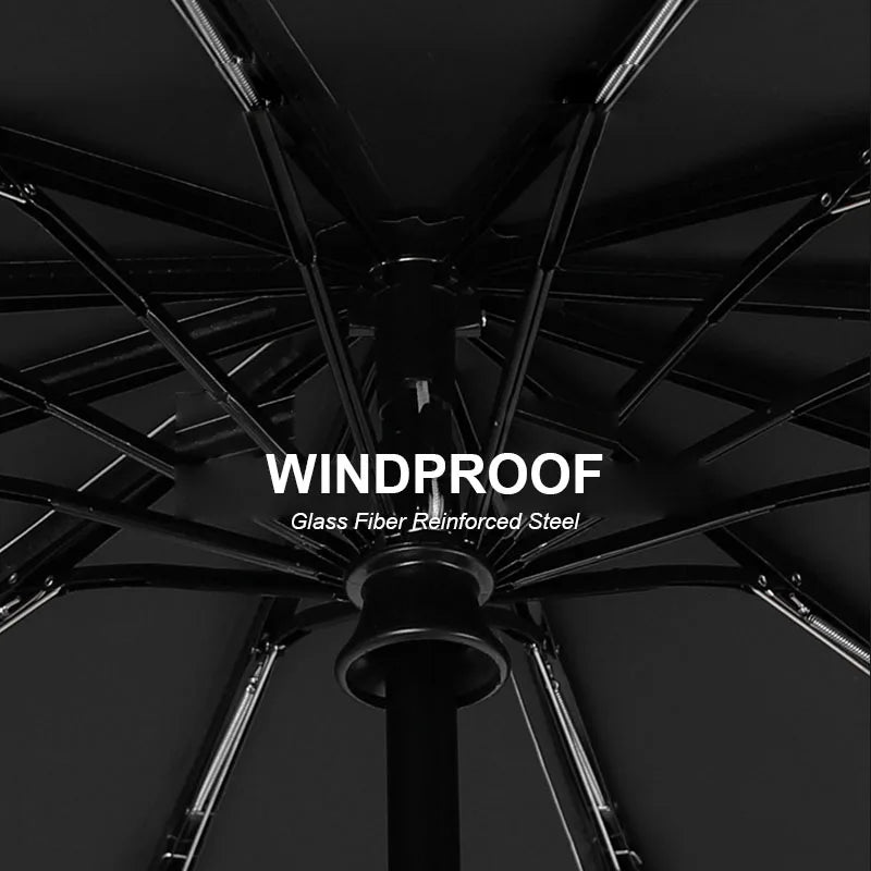 Grand Parapluie Automatique Antivent – 24 Baleines solides