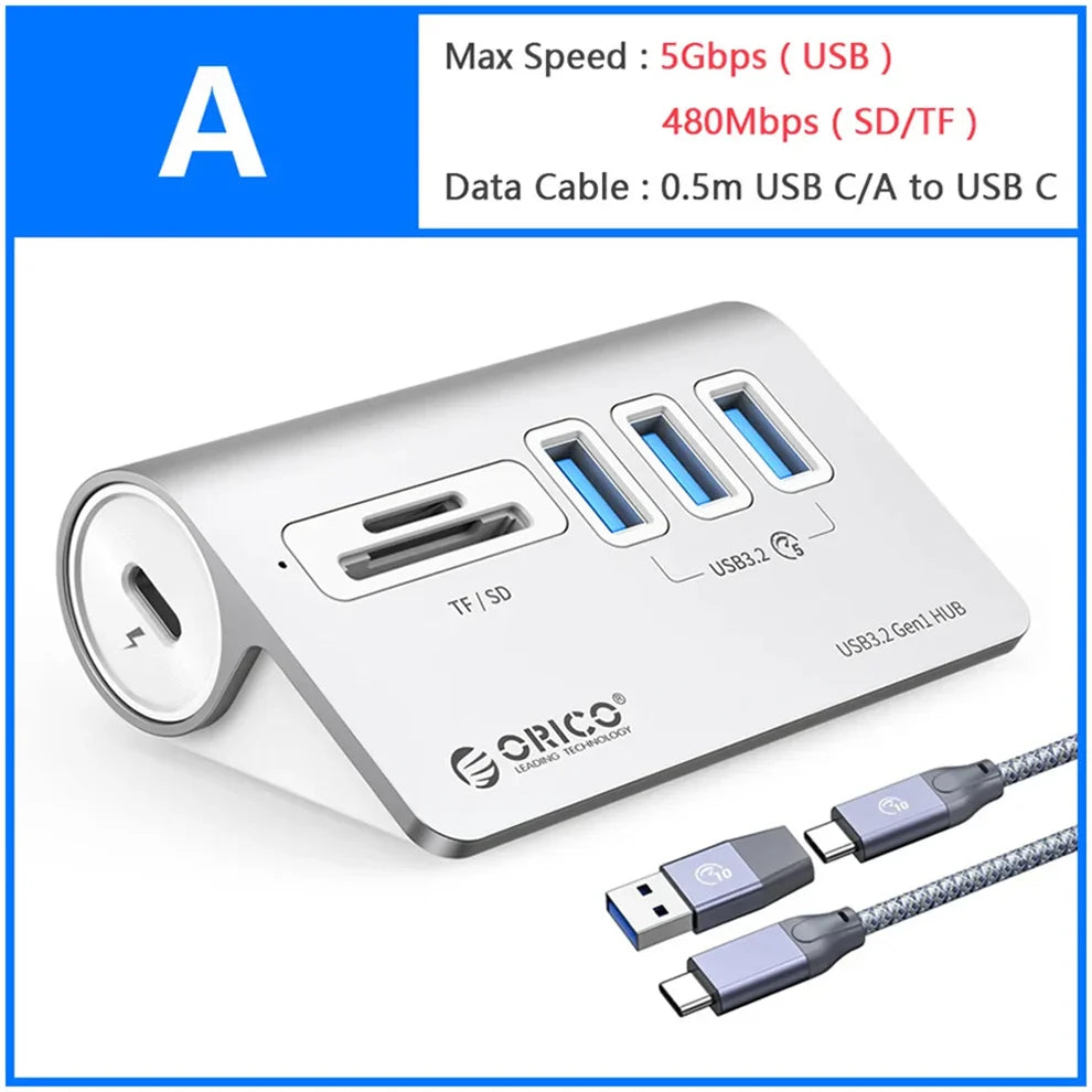 Station Hub USB Multiports 10 Gbps – 4/7 Ports USB, USB-C, SD & TF