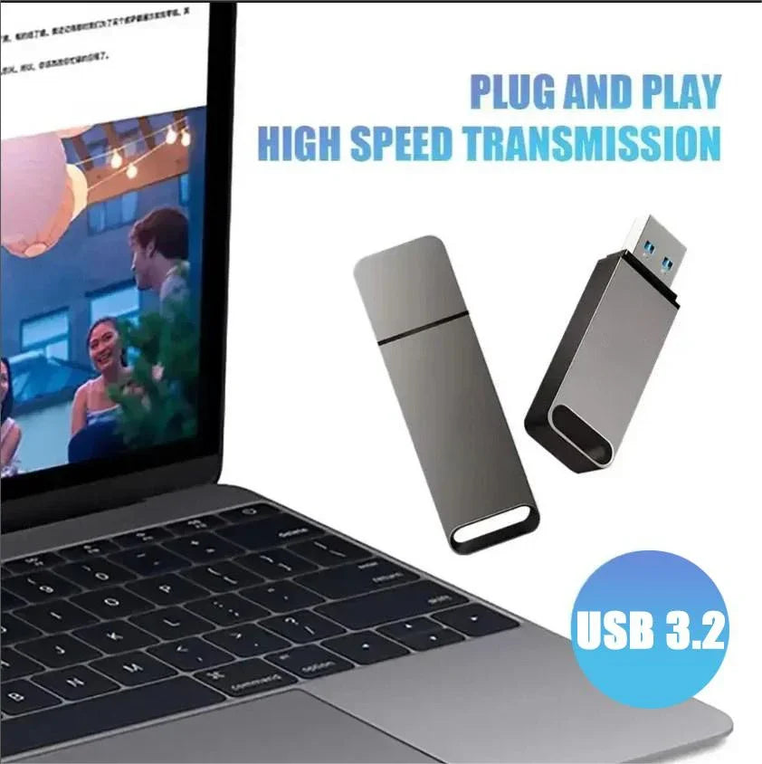 Clé USB 3.0 2 To - Compacte et Pratique + Adaptateur USB-C OFFERT