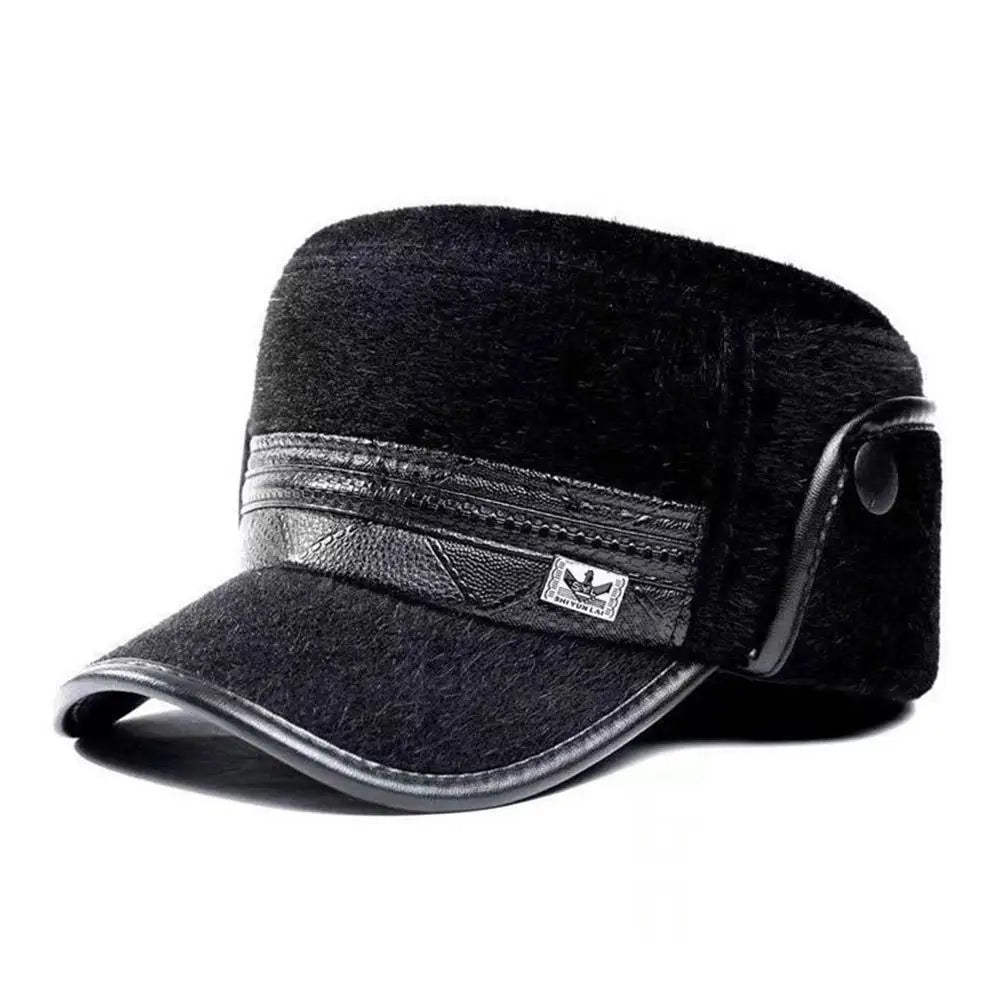 Casquette d’Hiver Homme Fourrée avec Cache-Oreilles – Effet Cuir, Imperméable & Coupe-Vent