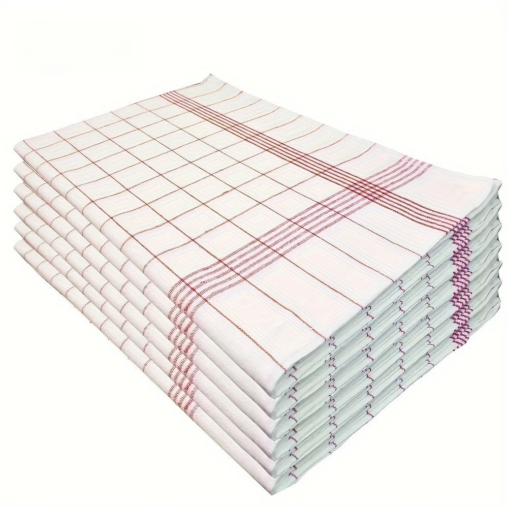 Lot de 10 Torchons de Cuisine à Carreaux