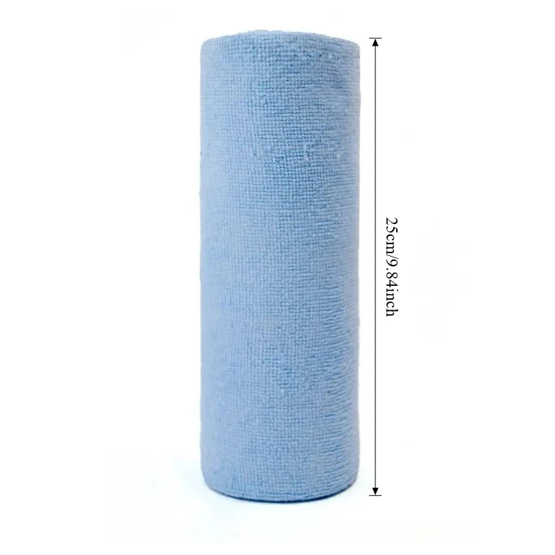 Rouleau de 20 Lingettes Réutilisables en Microfibre – Chiffons de Nettoyage Multiusages