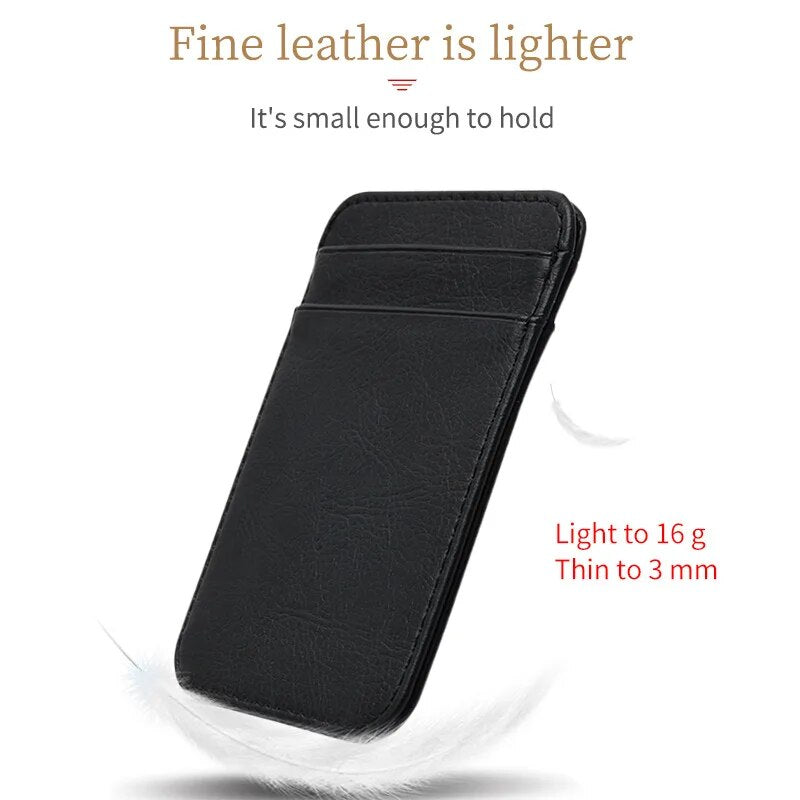 Porte-cartes ULTRA FIN en cuir véritable