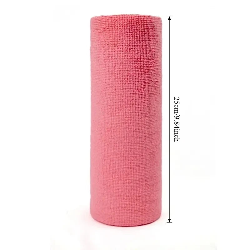 Rouleau de 20 Lingettes Réutilisables en Microfibre – Chiffons de Nettoyage Multiusages