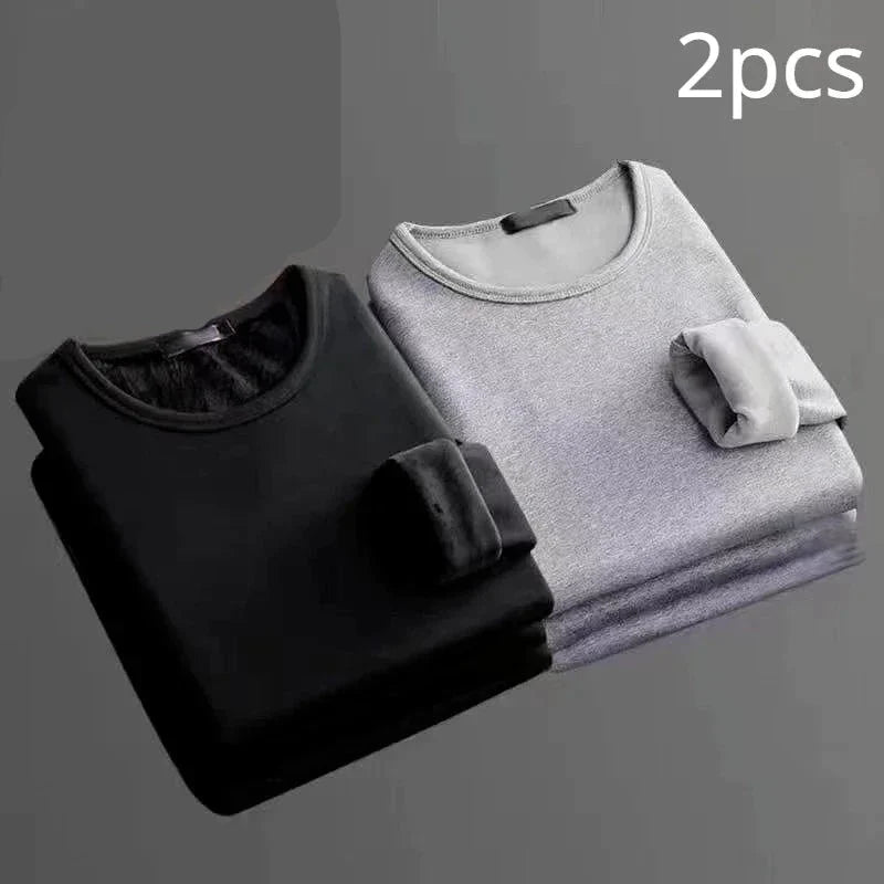 Lot de 2 T-shirts thermiques manches longues Doublure polaire - Homme