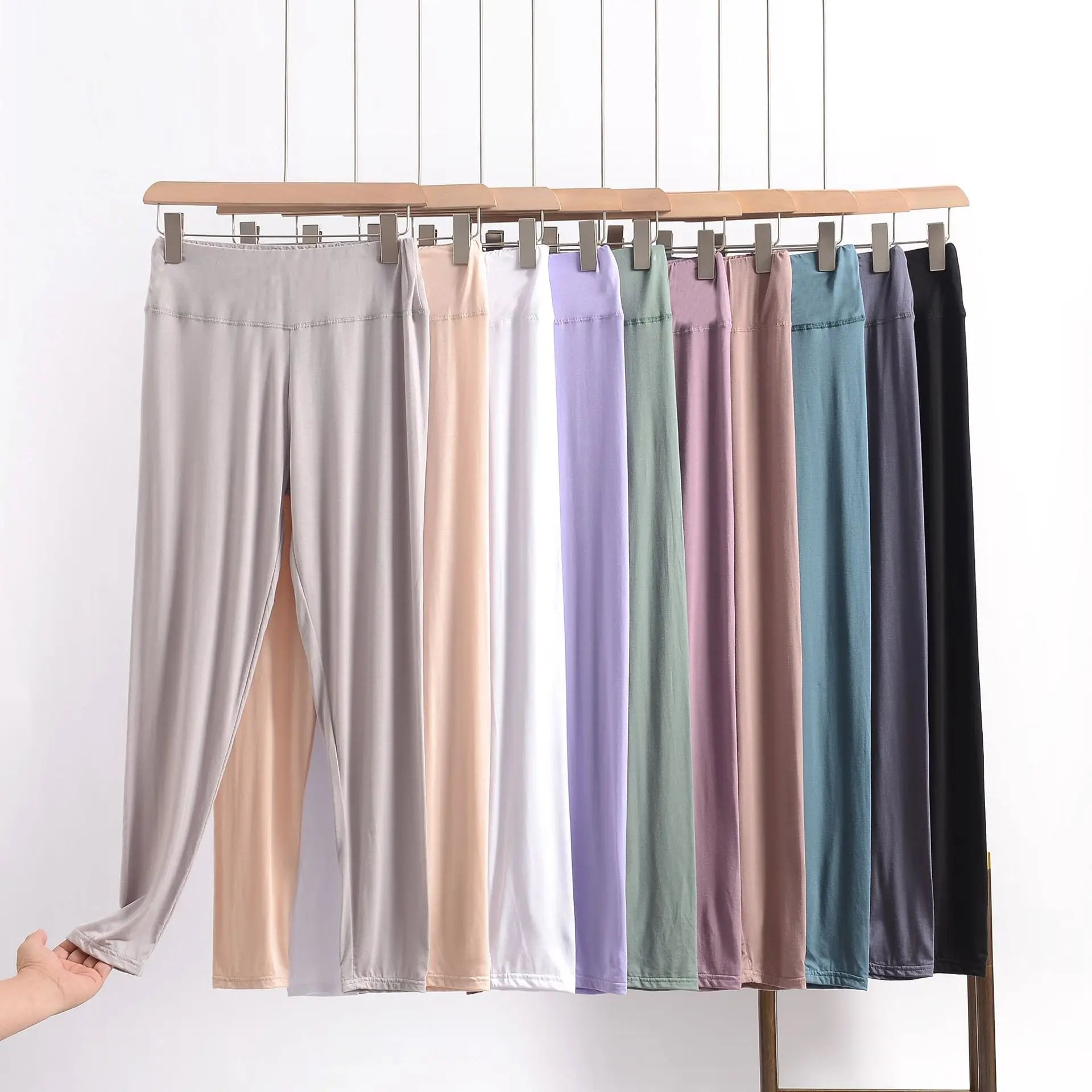 Legging Capri Femme Grande Taille en Modal – Taille Haute Gainante et Contrôle du Ventre