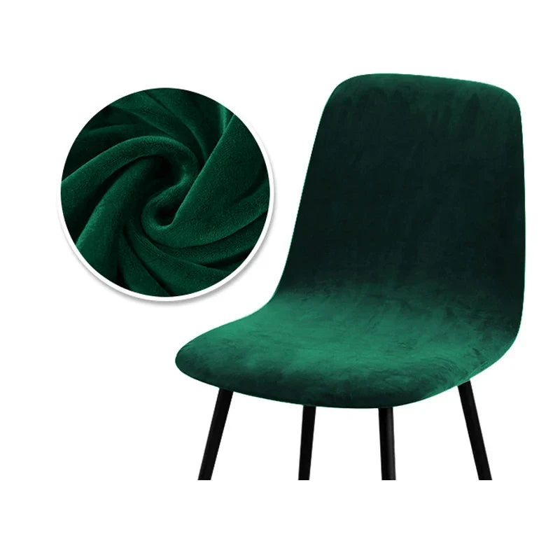 Housse de Chaise en Velours Extensible
