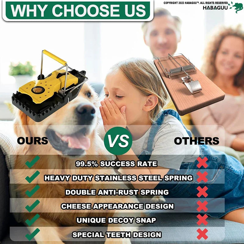 Lot de 4 Pièges à Souris intelligents, réutilisables et inoffensifs