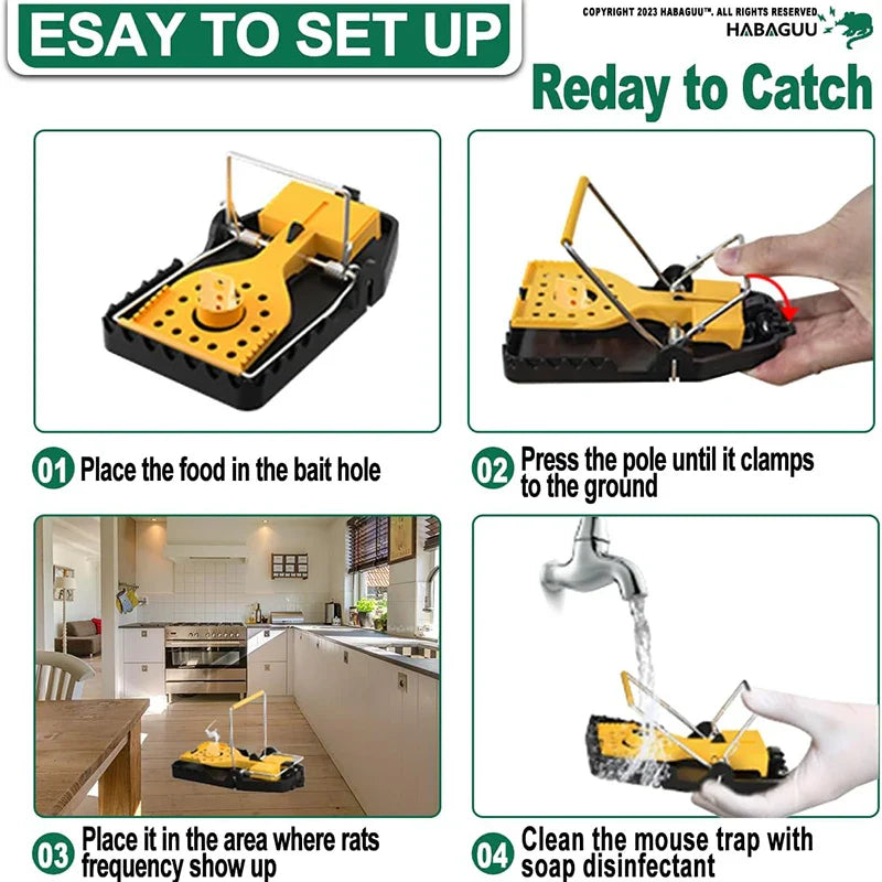 Lot de 4 Pièges à Souris intelligents, réutilisables et inoffensifs