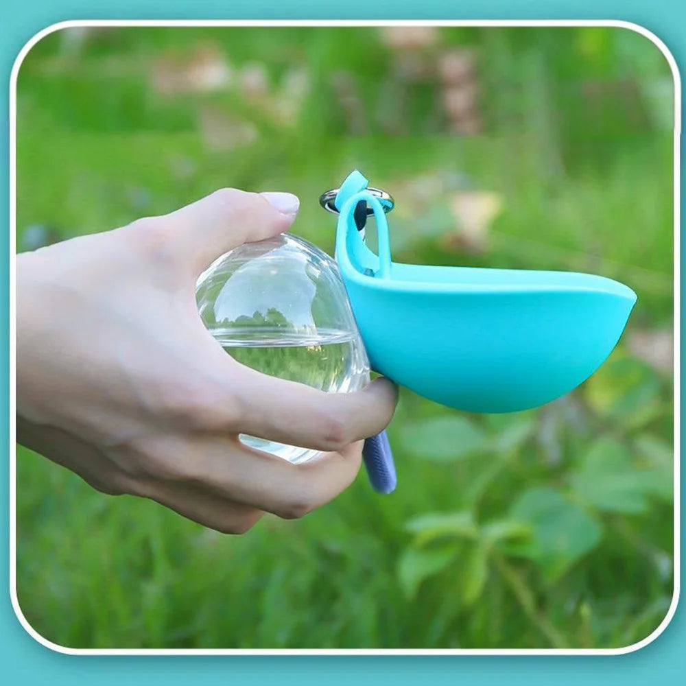 Gourde de Voyage pour Chien 285ML Anti-Fuite – Bol Silicone et Dragonne Pratique