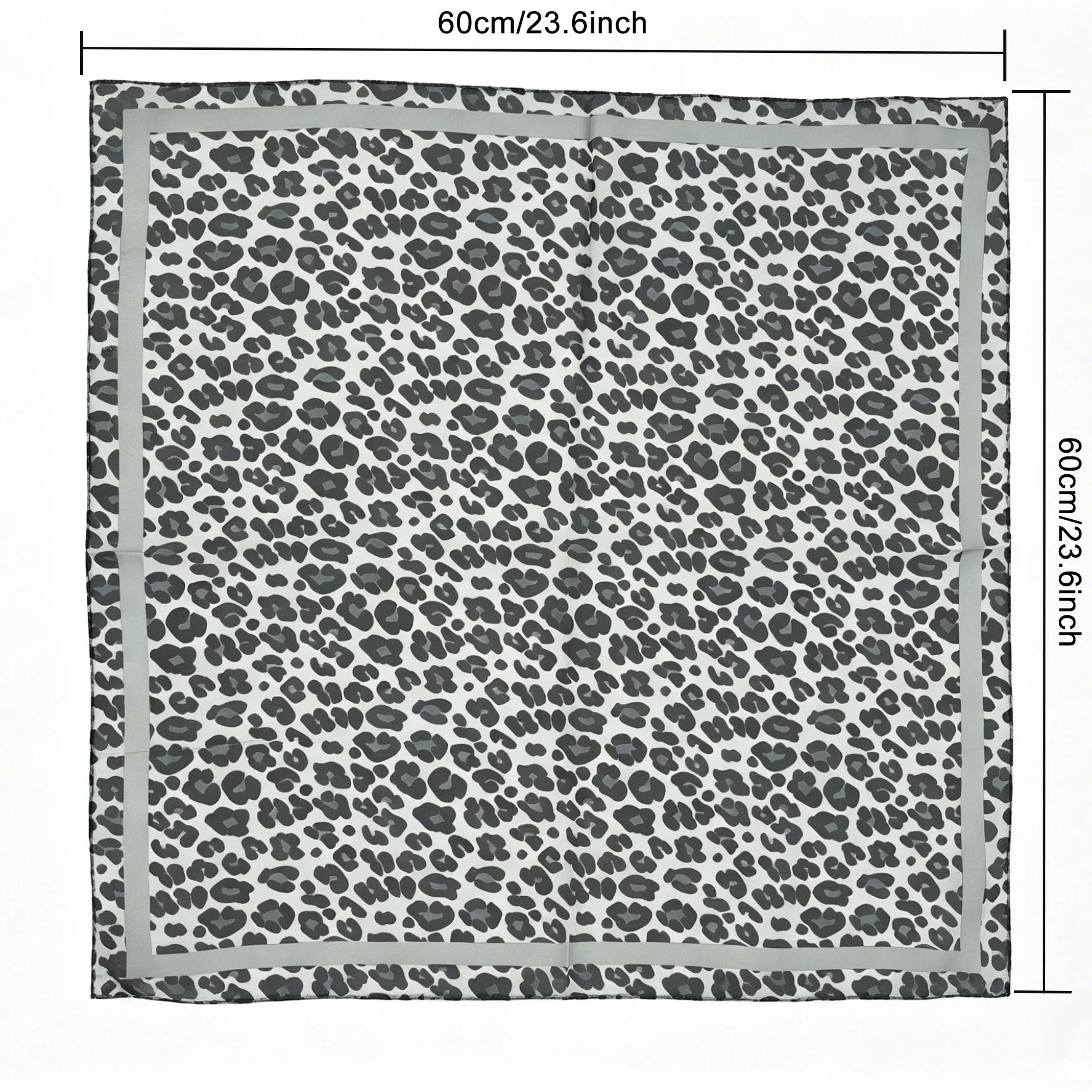 Foulard en Mousseline à Motifs Léopard Femme 60CM– Fermeture à Boucle Magnétique