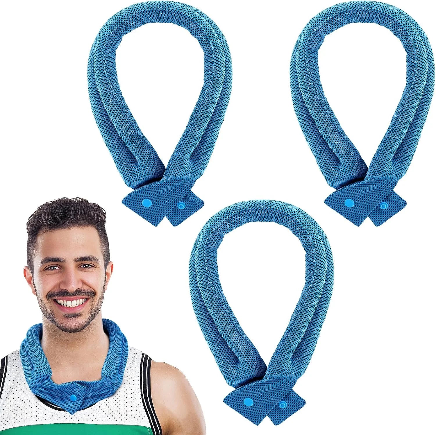 Lot de 3 Tours de Cou Rafraîchissants – Effet Fraîcheur Longue Durée pour Sport et Été