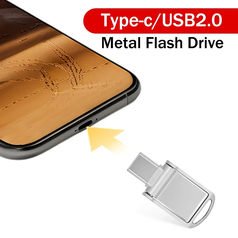 Mini Clé USB Porte-Clef Type-C - Jusqu'à 128GO