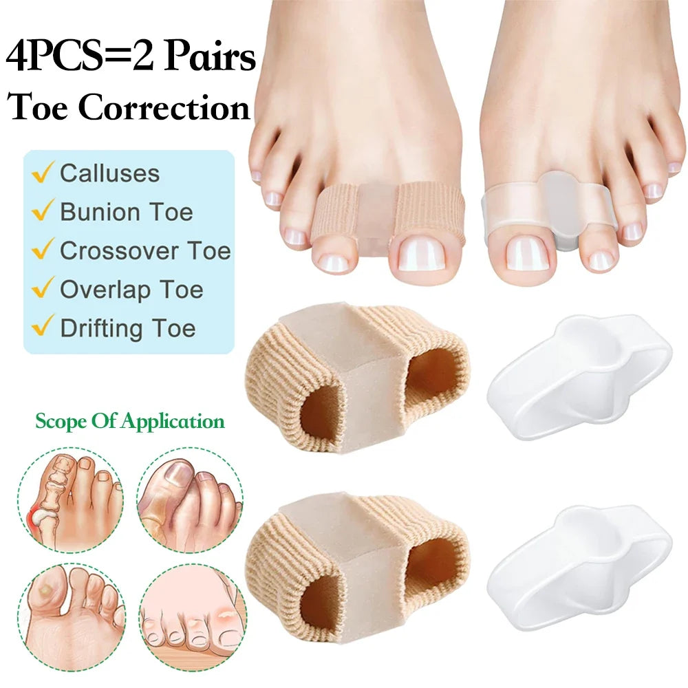 4x Séparateurs d'orteils Spécial Hallux Valgus