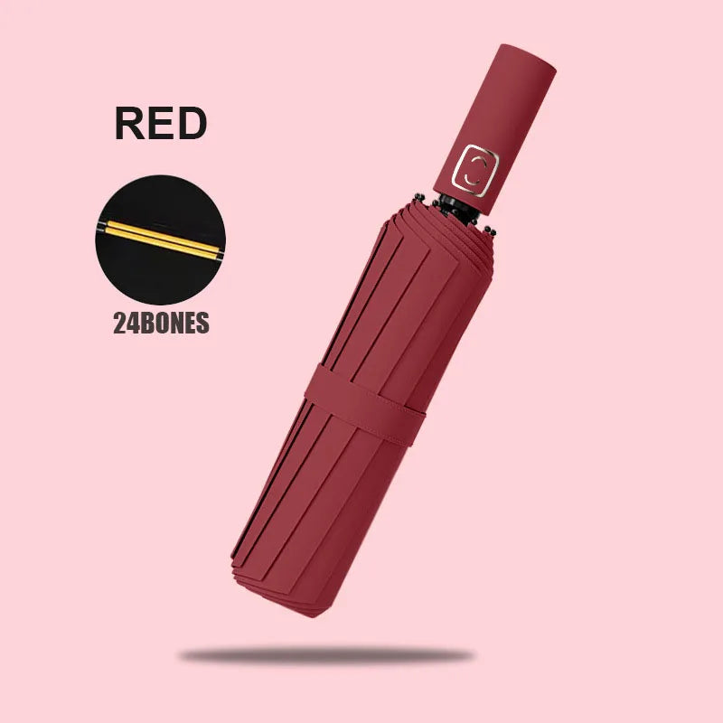 Grand Parapluie Automatique Antivent – 24 Baleines solides