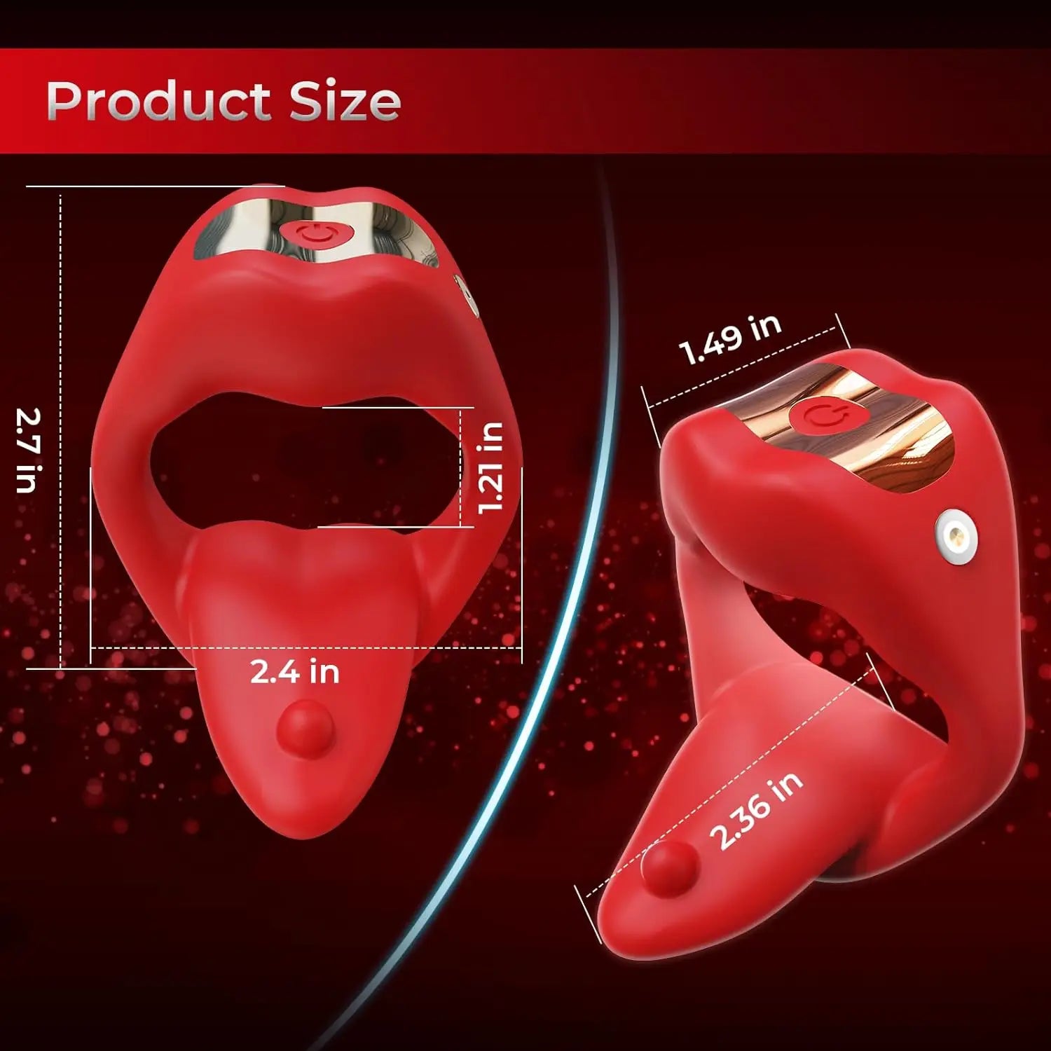 MOUTH - Anneau pénien en Bouche 9 Vibrations + APP