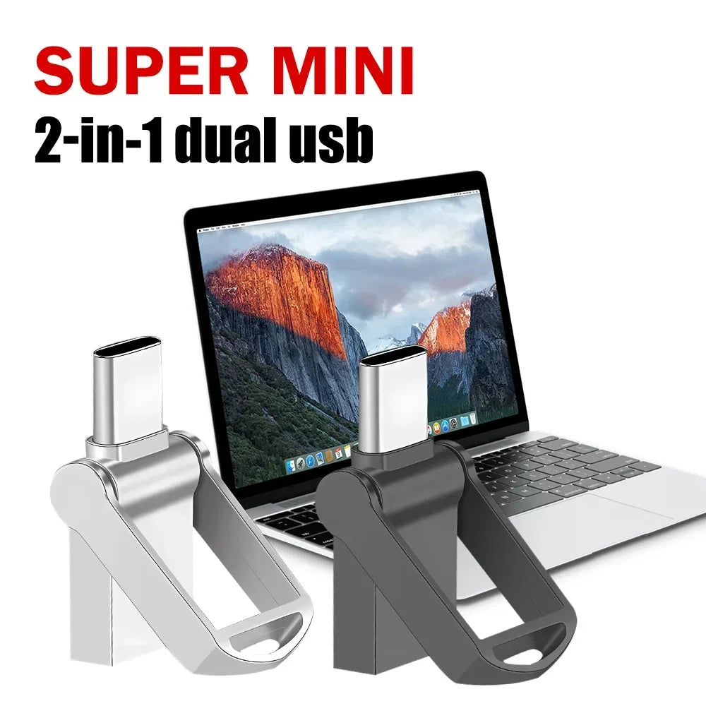Mini Clé USB Porte-Clef Type-C - Jusqu'à 128GO