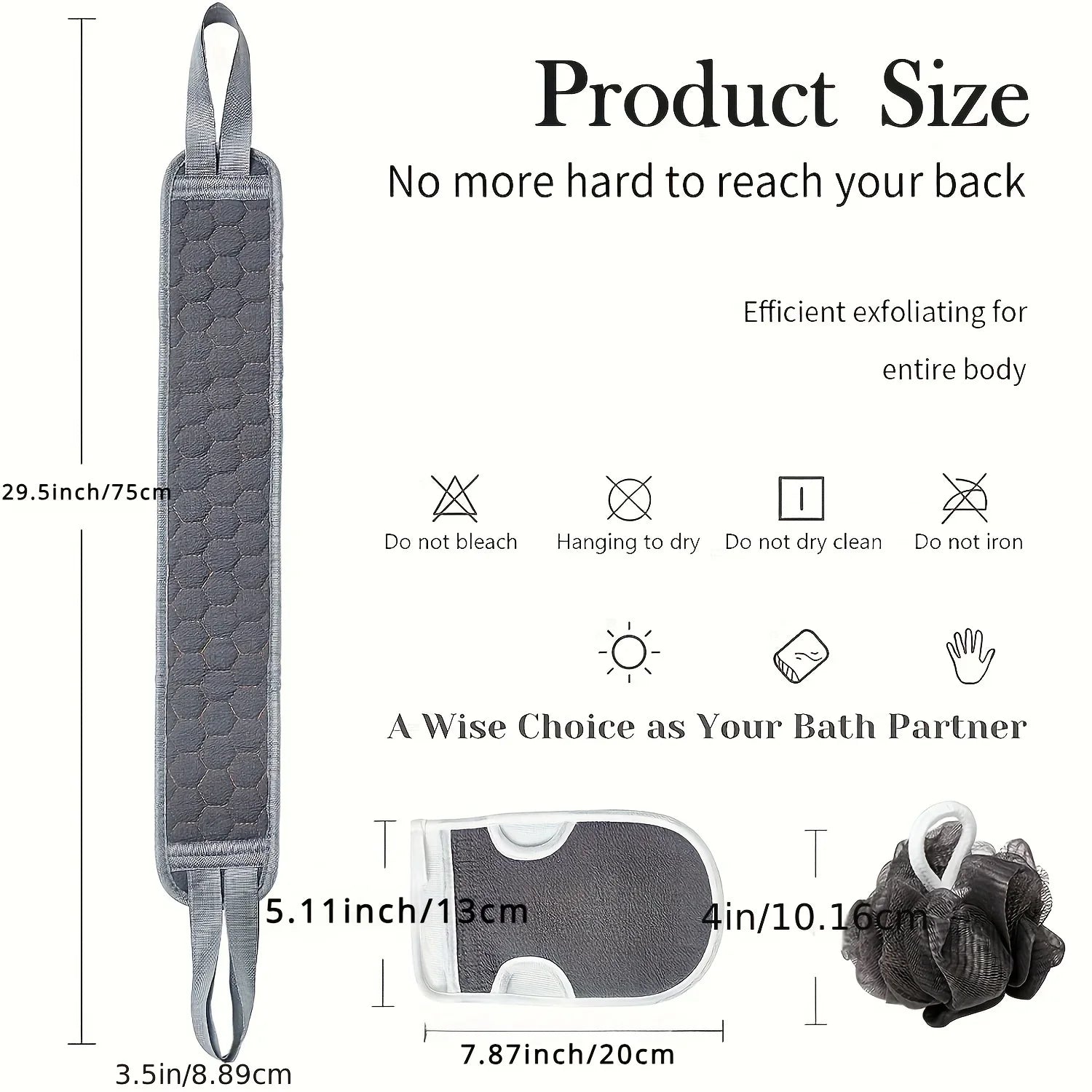 Pack Bain - Ensemble 3PCS exfoliant corporel