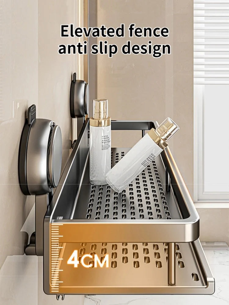 Étagère de Douche Murale Sans Perçage à Ventouse