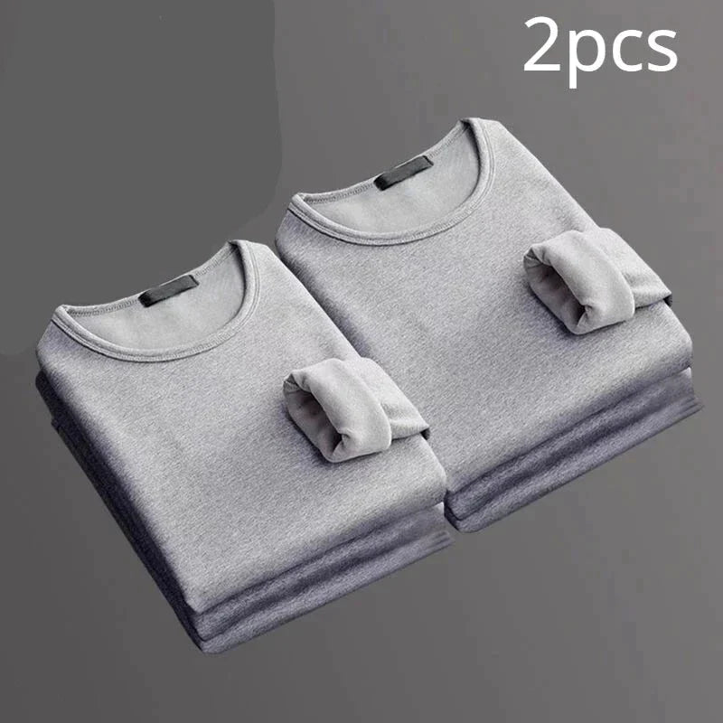 Lot de 2 T-shirts thermiques manches longues Doublure polaire - Homme