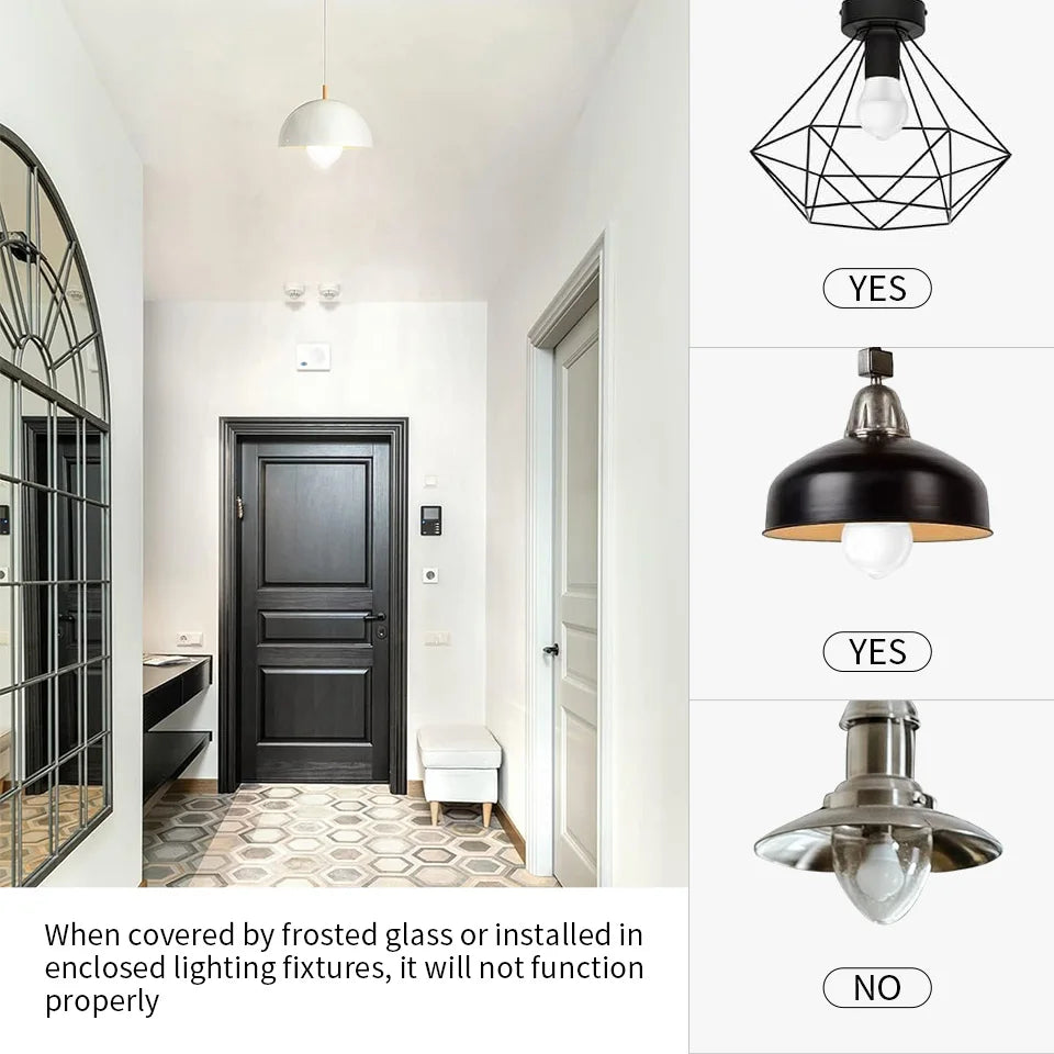 Lot de 4 Ampoules LED Economiques avec Détecteur de Mouvement