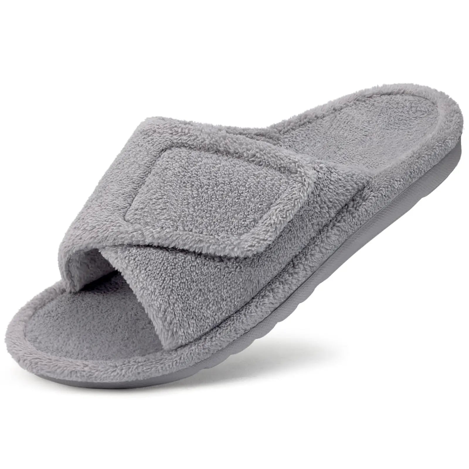Pantoufles à Bout Ouvert Réglables Ultra-Moelleuses & Confortables – Idéales Maison & Détente
