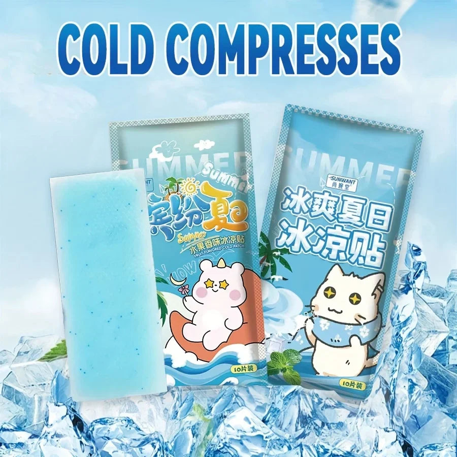 COOLING PATCHS - 50x Patchs rafraîchissants instantané auto-adhésifs