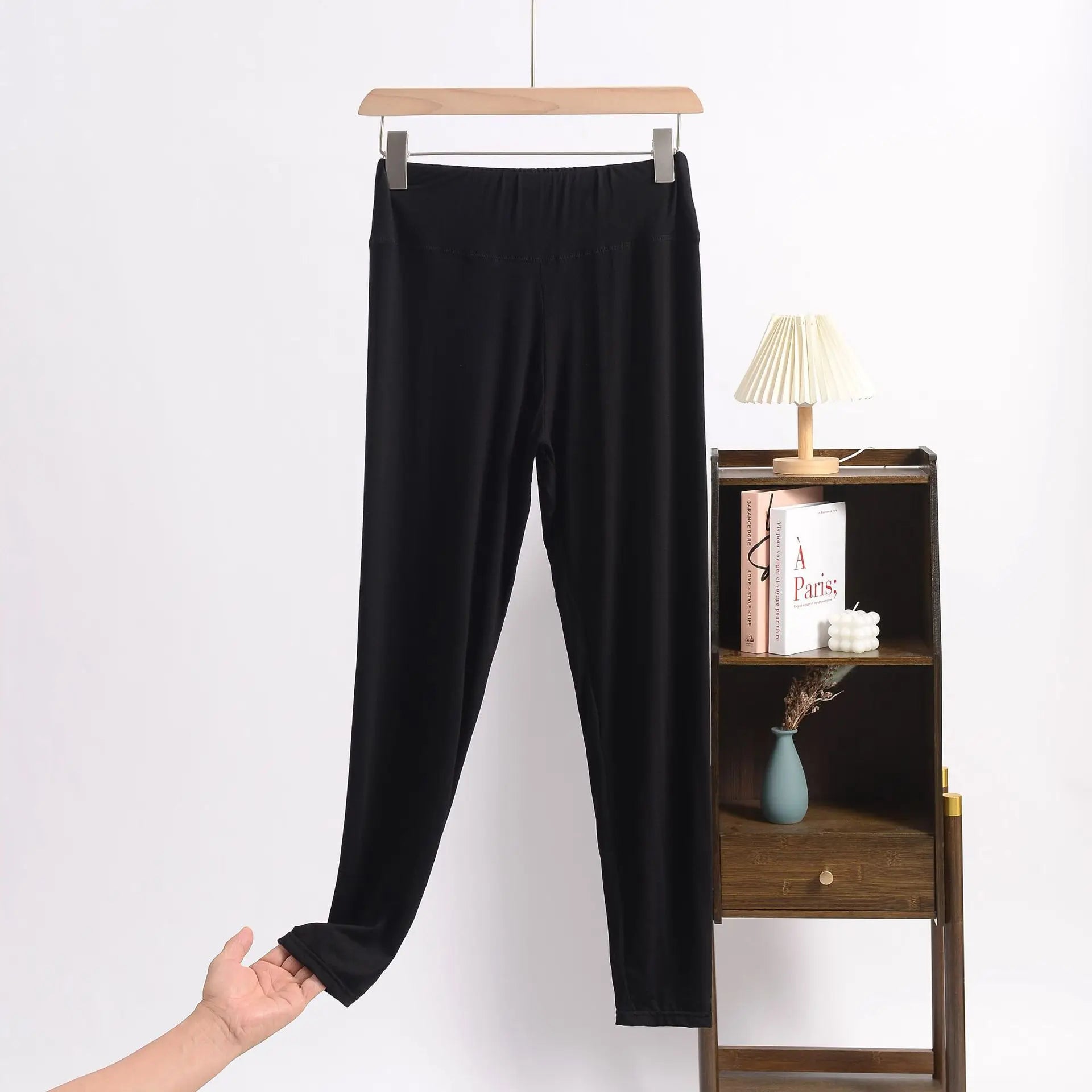 Legging Capri Femme Grande Taille en Modal – Taille Haute Gainante et Contrôle du Ventre