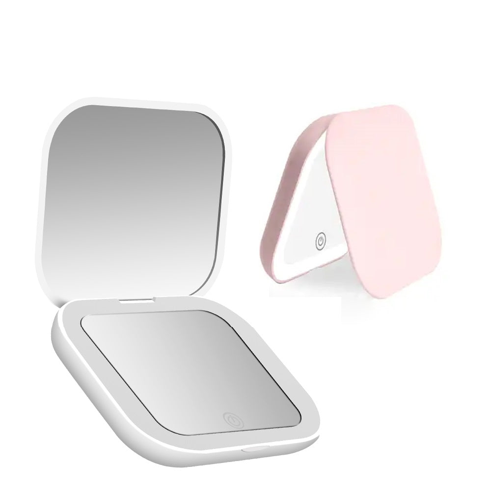 Mini Miroir de poche x2 et à LED - 1 ACHETÉ = 1 OFFERT