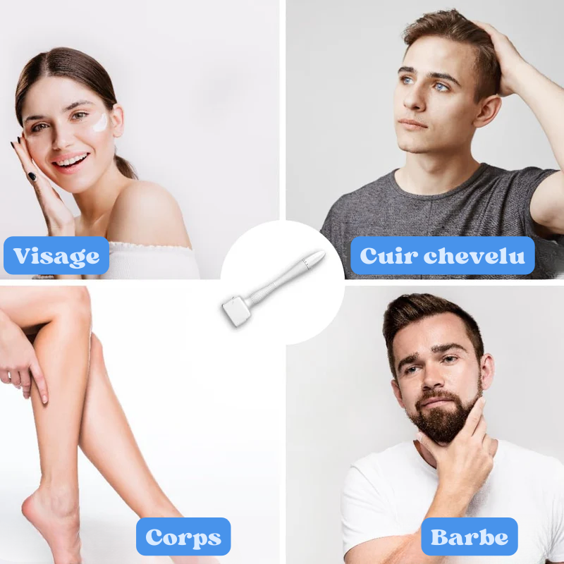 DermaStamp réglable 0-3.0 mm Visage et Cheveux