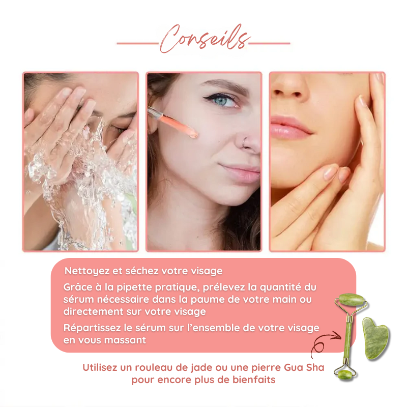 Sérum Visage 5 en 1 : Hyaluronique, Nicotinamide, Vitamine C et E & Collagène