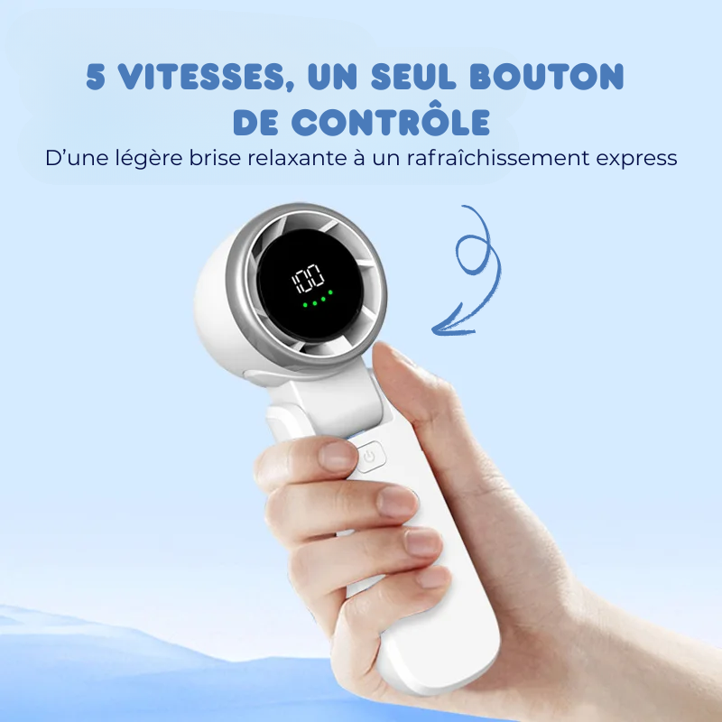 TurboBreeze Go - Ventilateur Sans Pales à Clip Rechargeable