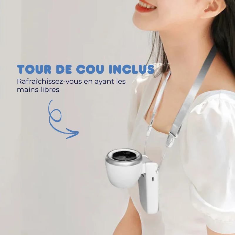 TurboBreeze Go - Ventilateur Sans Pales à Clip Rechargeable