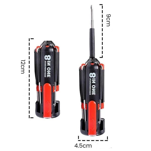 Tournevis 8 en 1 outil avec lampe LED