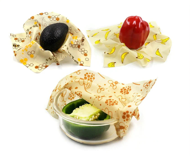 BEE WRAP - Lot de 3 Films alimentaires réutilisables